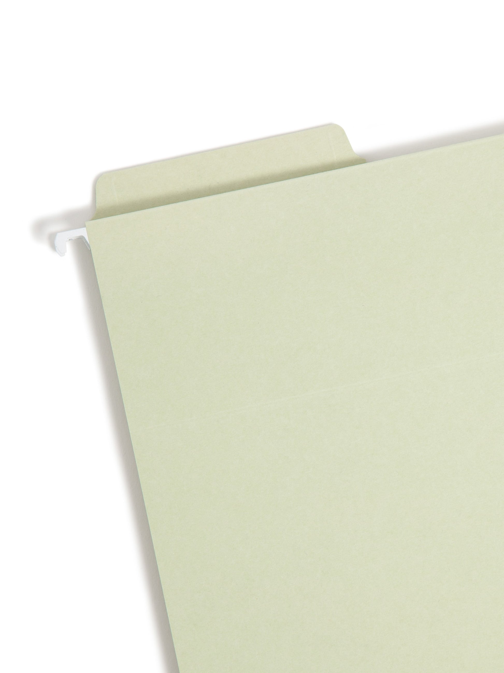 FasTab® Hanging Box Bottom File Folders, Moss Green Color, Letter Size, Set of 20, 086486642019