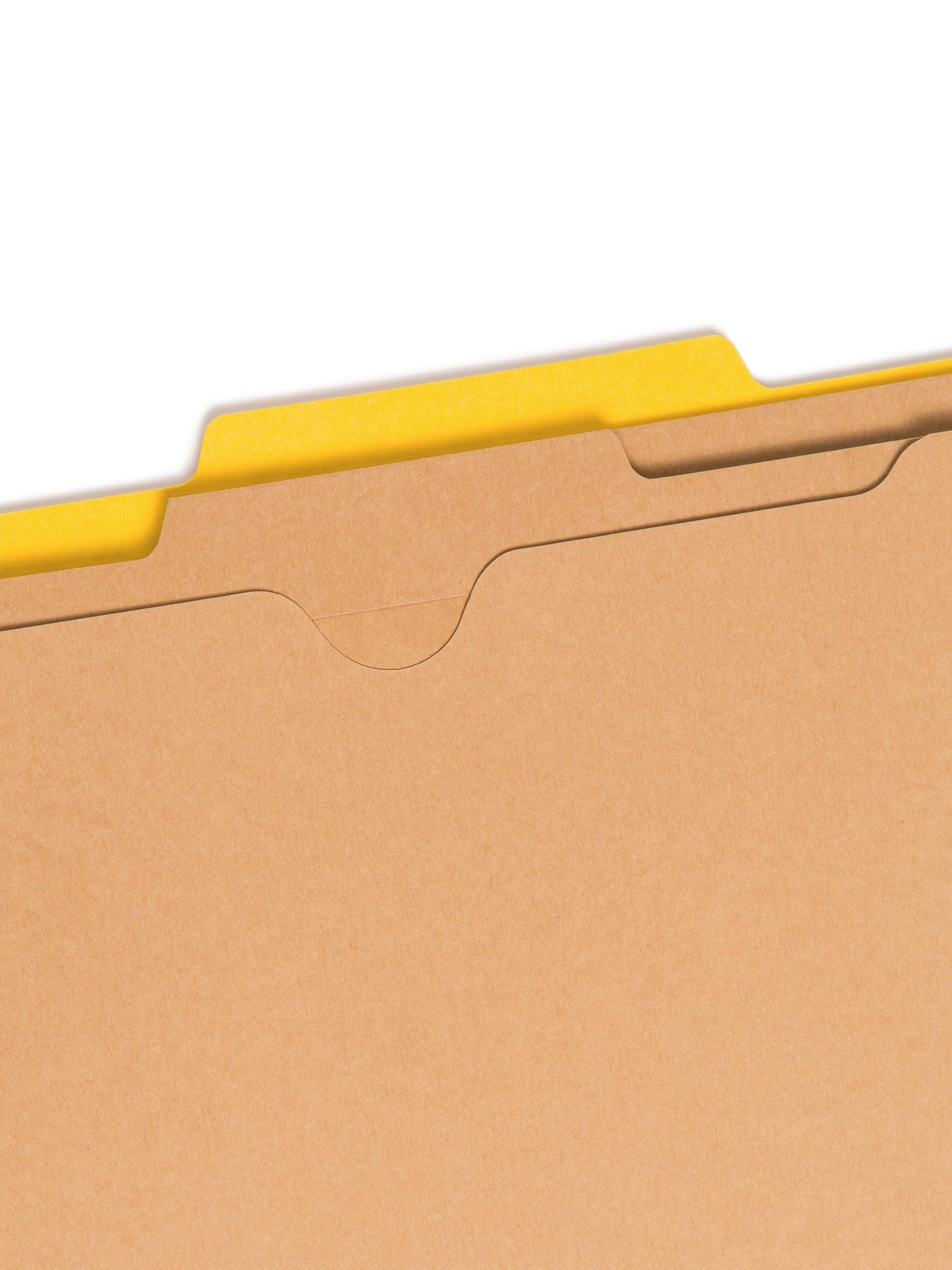 SafeSHIELD® Pressboard Classification File Folders with Pocket Dividers, Yellow Color, Letter Size, 
