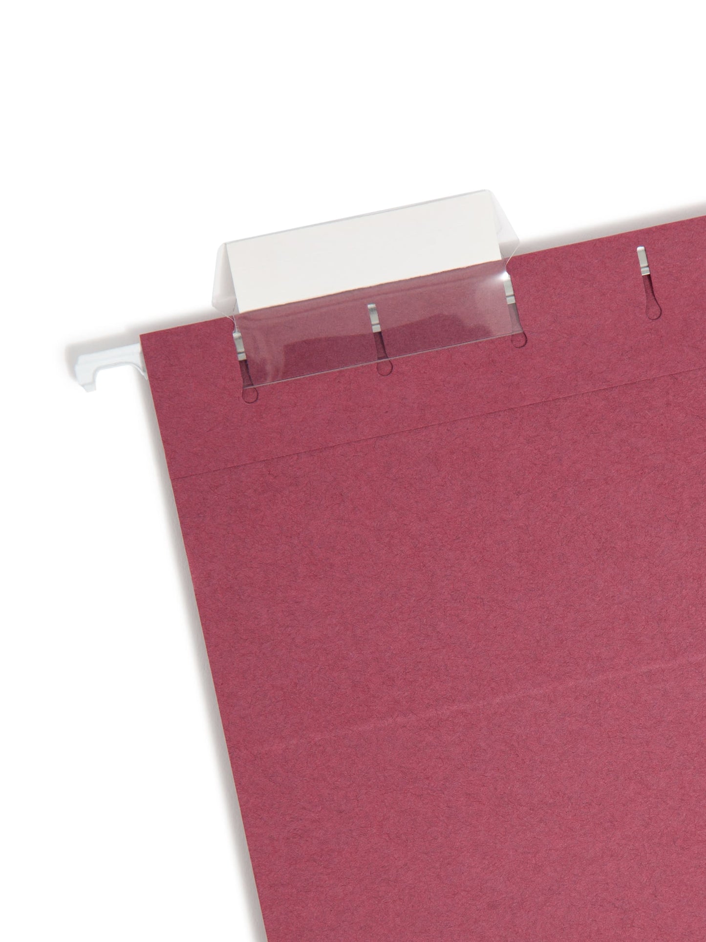 Standard Hanging File Folders with 1/5-Cut Tabs, Maroon Color, Letter Size, Set of 25, 086486640732