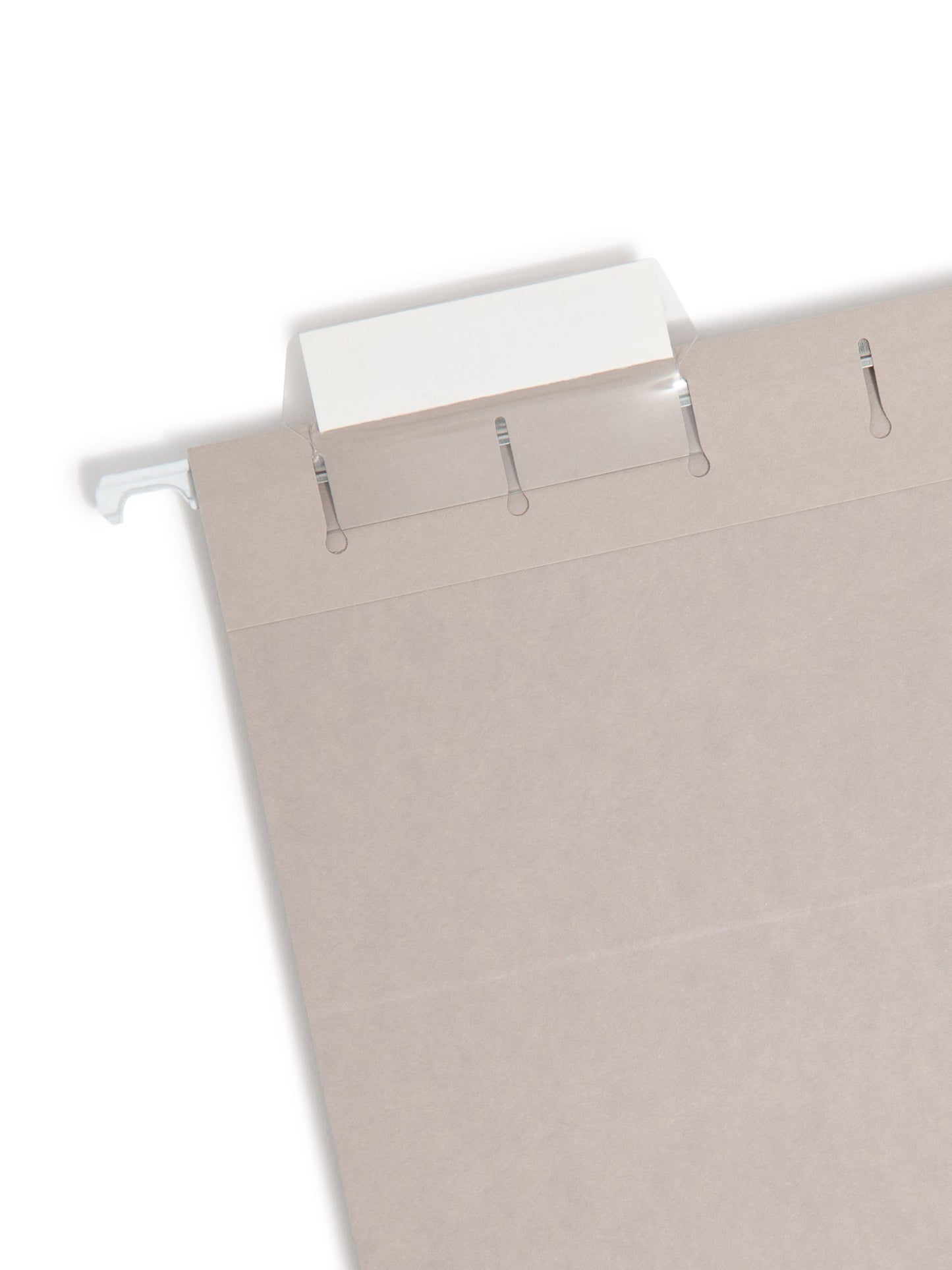 Standard Hanging File Folders with 1/5-Cut Tabs, Gray Color, Letter Size, Set of 25, 086486640633