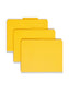 SafeSHIELD® Pressboard Classification File Folders, 2 Dividers, 2 inch Expansion, 2/5-Cut Tab, Yellow Color, Letter Size, 
