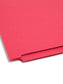 Shelf-Master® Reinforced End Tab Fastener File Folders, Straight-Cut Tab, Red Color, Letter Size, Set of 50, 086486257404