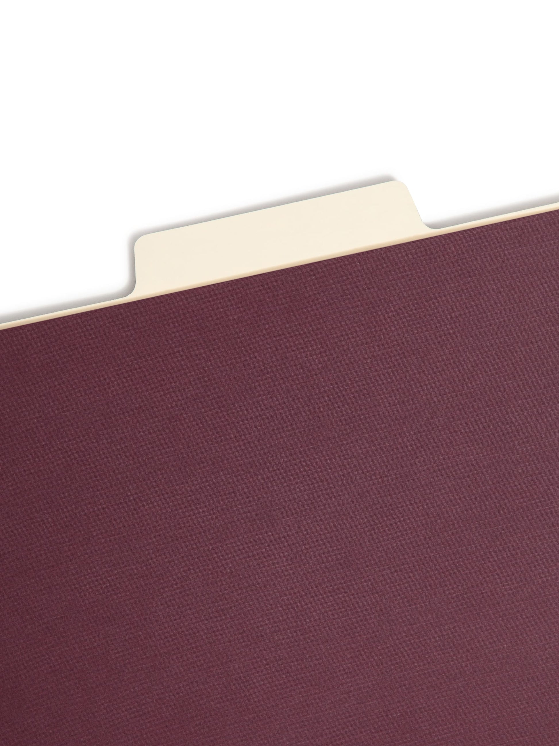 SuperTab® Classification File Folders, Maroon Color, Letter Size, 