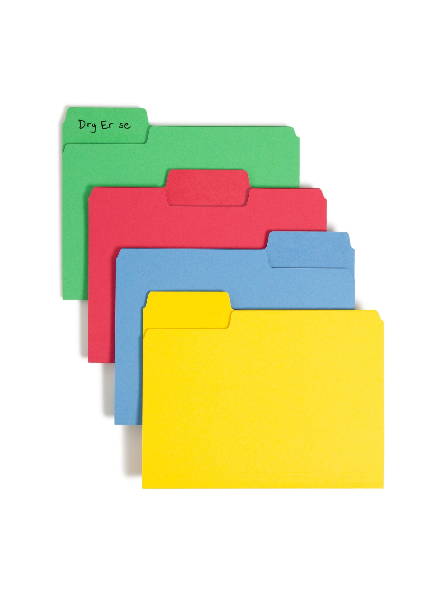 Erasable SuperTab® File Folders, Assorted Colors Color, Letter Size, Set of 1, 086486104807