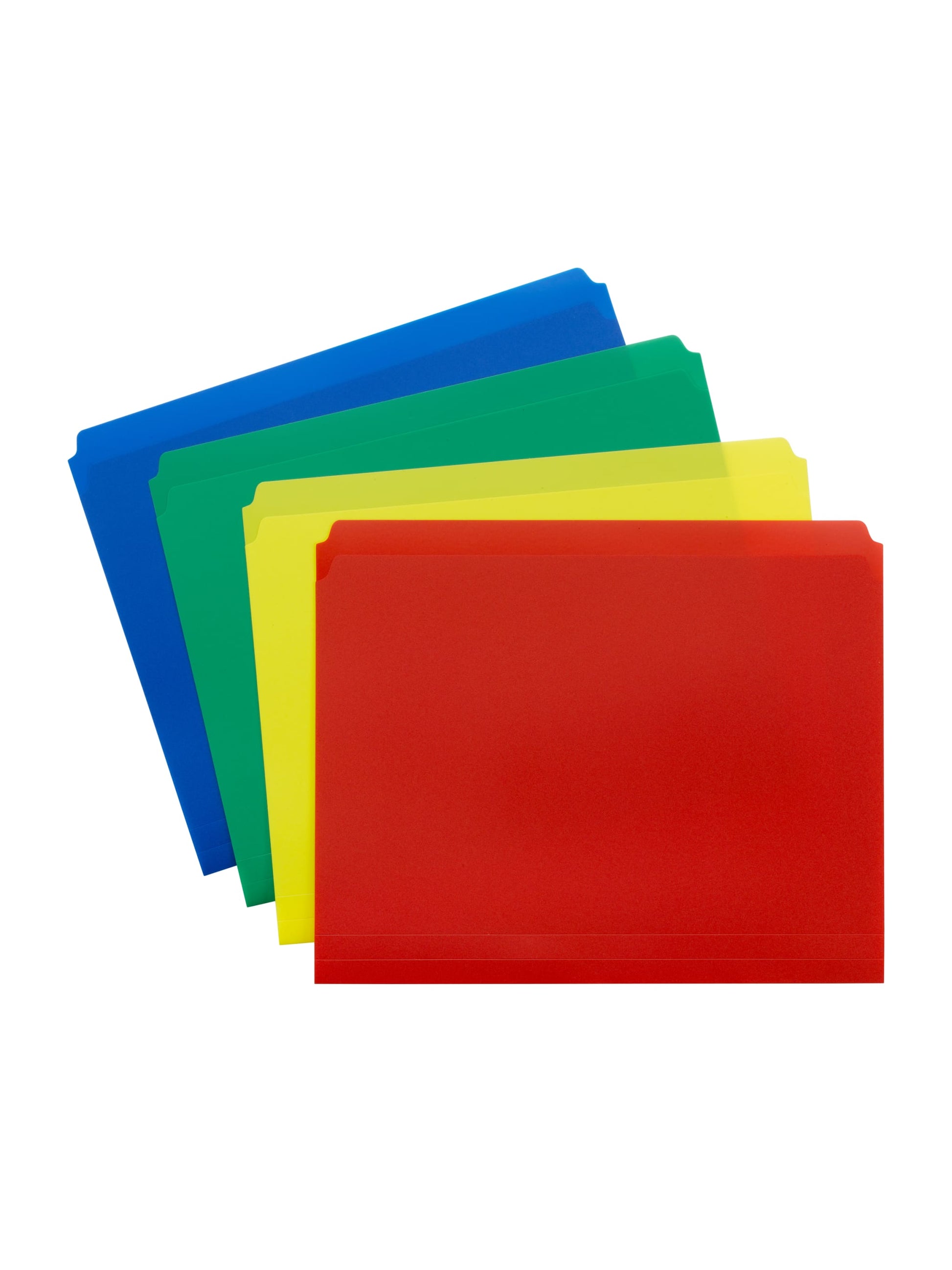 Smead Poly File Folders, Straight-Cut Tab