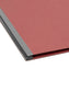 Pressboard Classification File Folders, 1 Divider, 2 inch Expansion, Red Color, Letter Size, 