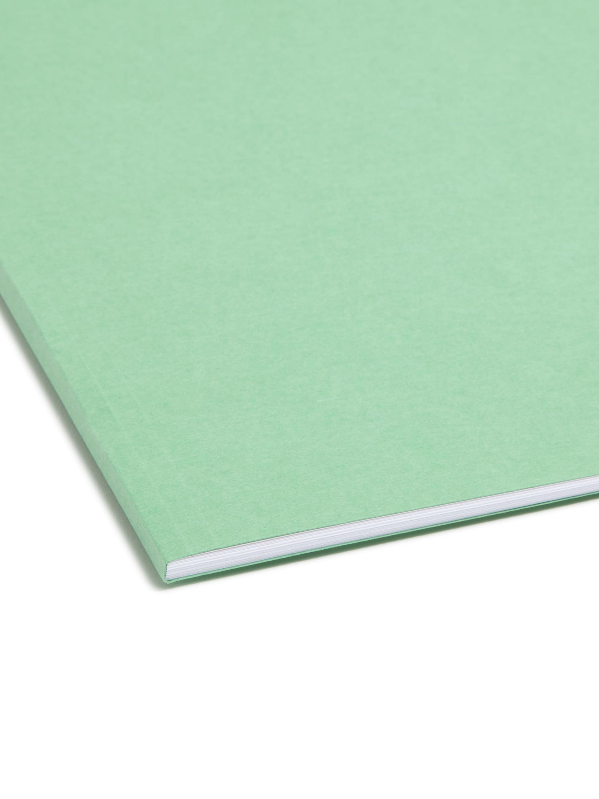 100% Recycled Reinforced Tab Fastener File Folders, Green Color, Letter Size, Set of 50, 086486121415