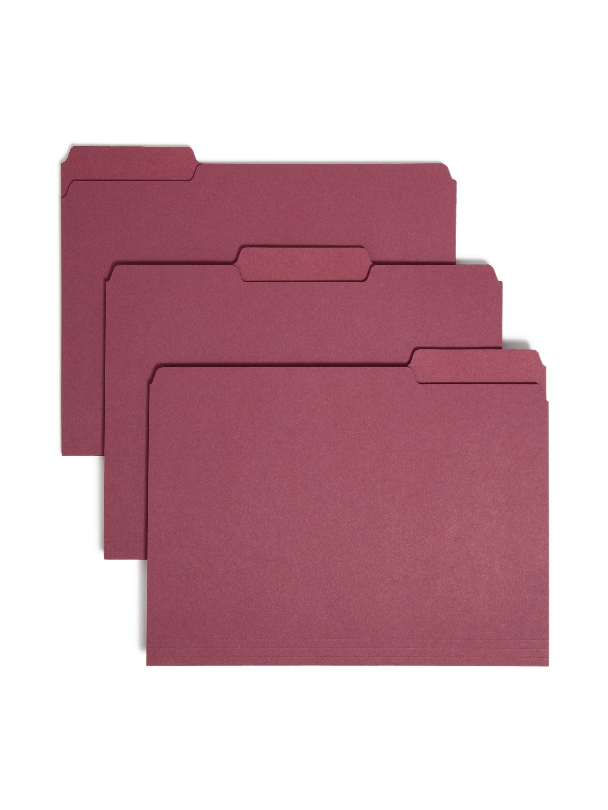 Interior File Folders, Maroon Color, Letter Size, Set of 100, 086486102759