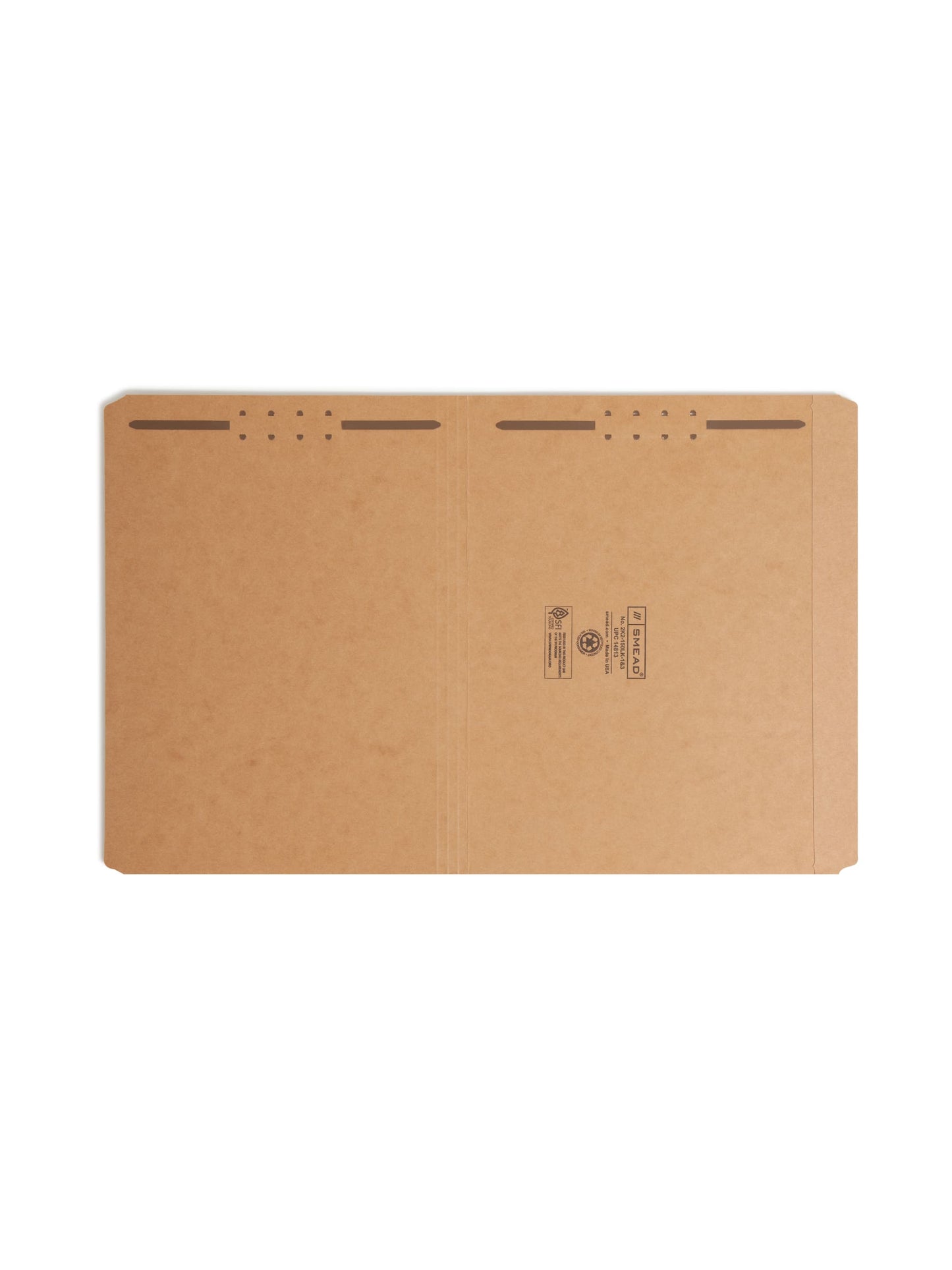 Reinforced Tab Fastener File Folders, Straight-Cut Tab, 2 Fasteners, Kraft Color, Letter Size, Set of 50, 086486148139