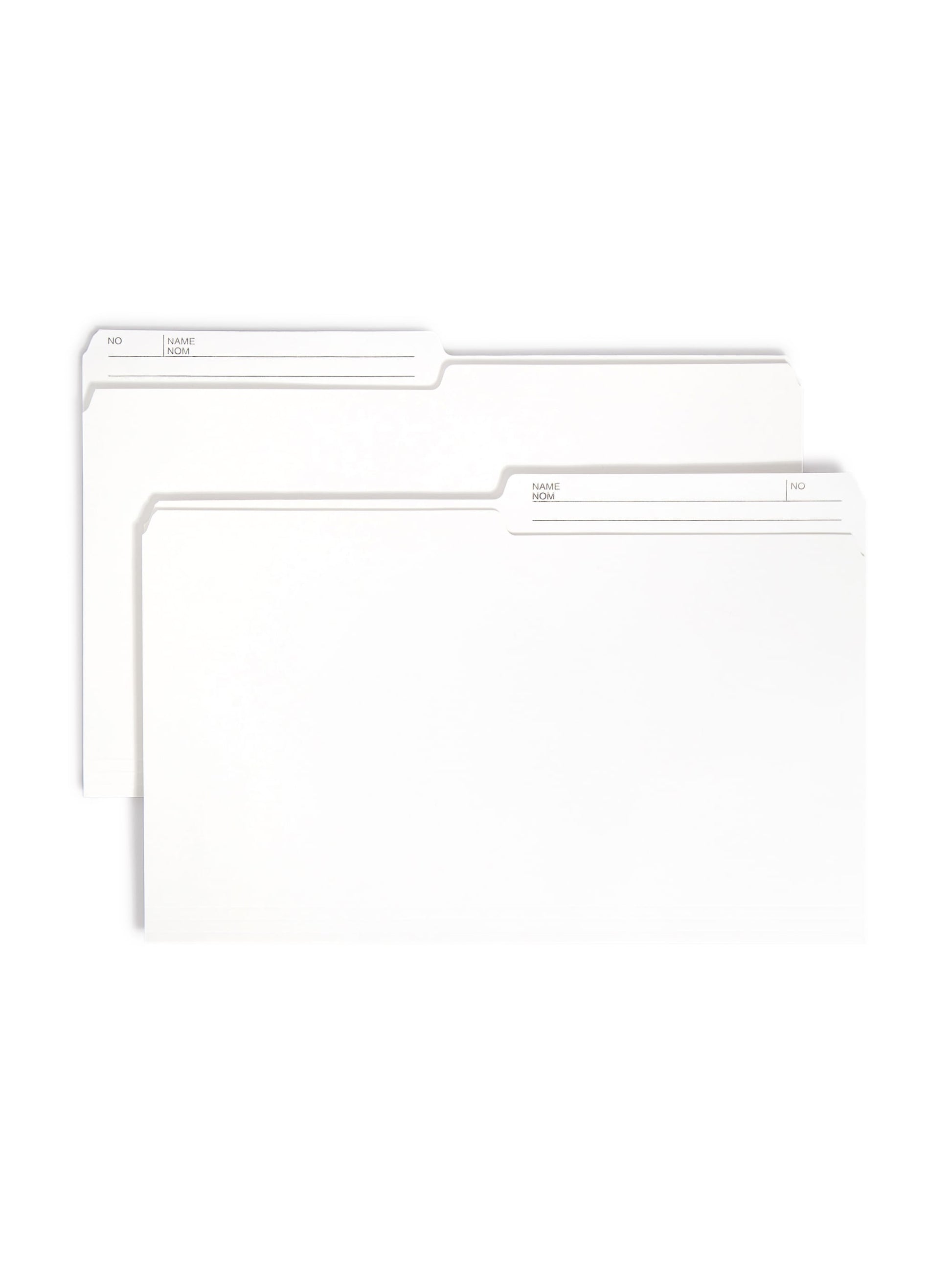 Reversible Printed Tab File Folders, 1/2-Cut Tab, Ivory Color, Legal Size, Set of 100, 086486153485