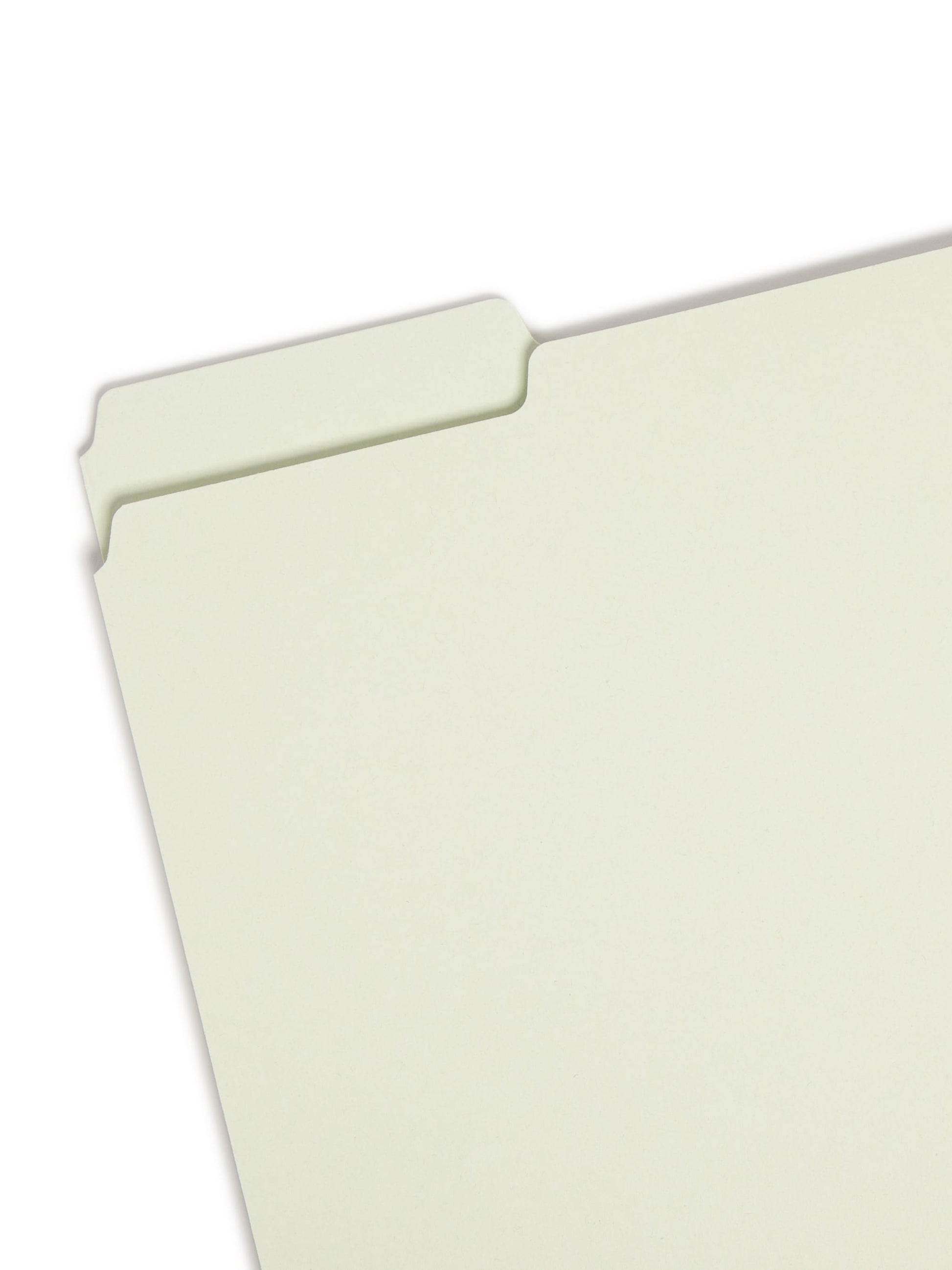 Pressboard File Folders, 2 inch Expansion, Gray/Green Color, Letter Size, 