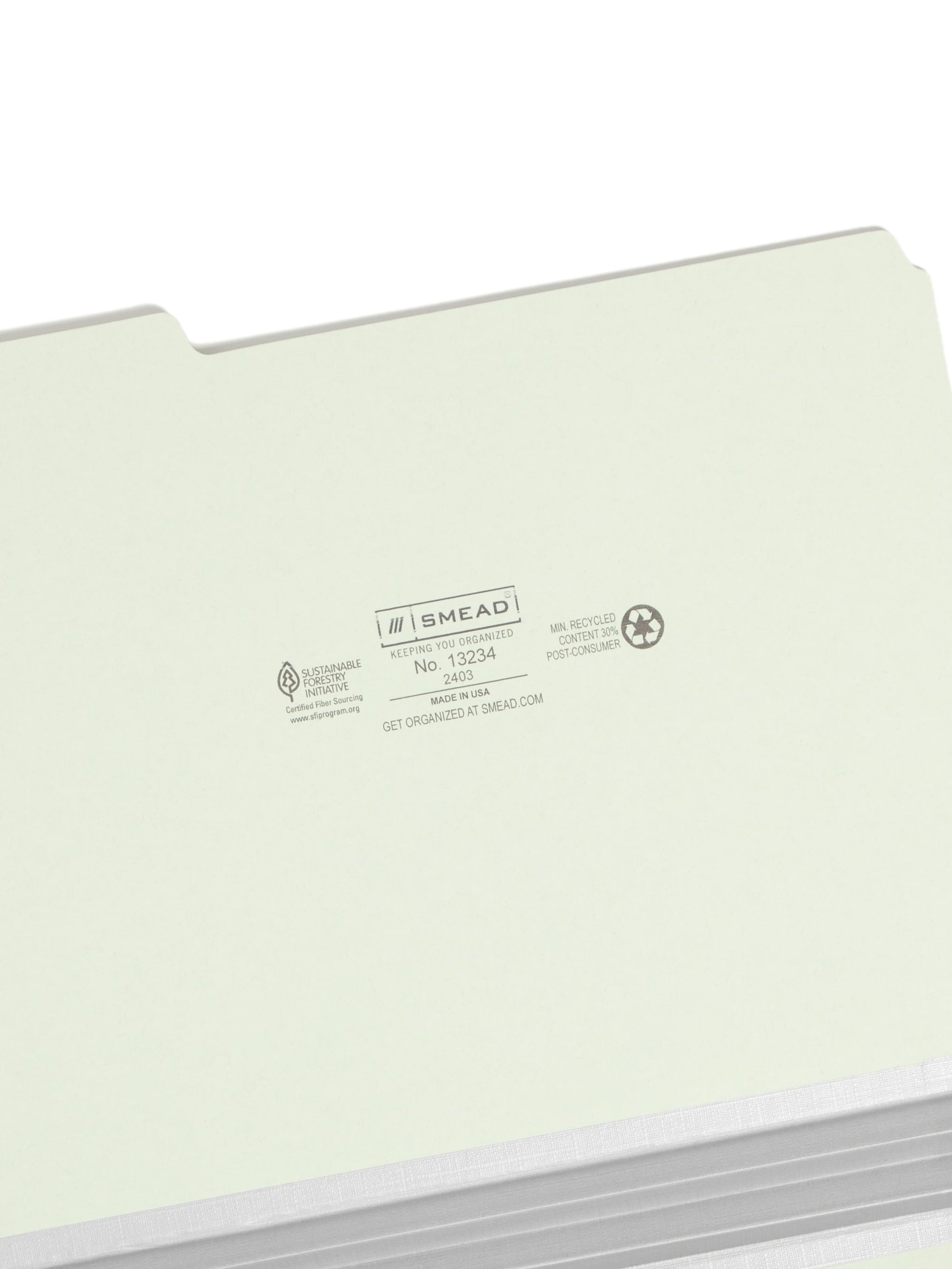 Pressboard File Folders, 2 inch Expansion, Gray/Green Color, Letter Size, 