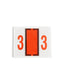 BCCRN Bar Style Color-Coded Numeric Labels, 0-9 Rolls, Dark Orange Color, 1-1/4" X 1" Size, Set of 1, 086486673730