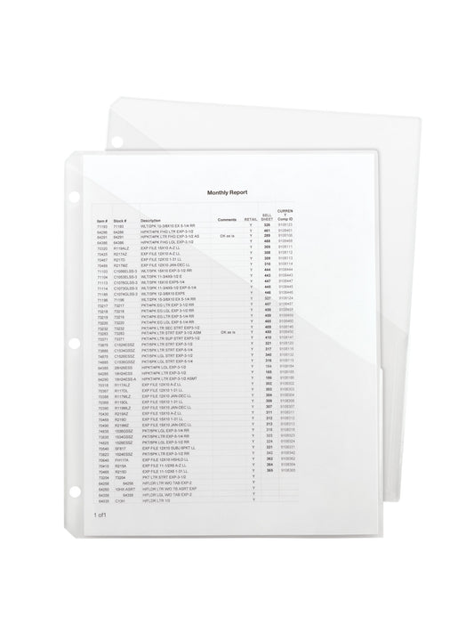 Poly Slash-style File Jackets, Clear Color, Letter Size, Set of 1, 086486895064