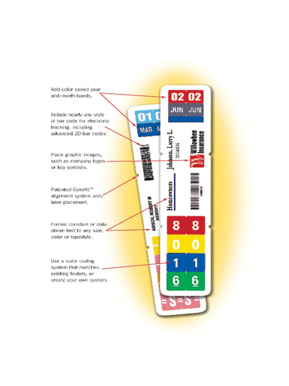 ColorBar®  Laser Labels, White Color, 1-1/2” X 8” Size, Set of 1008, 086486024822