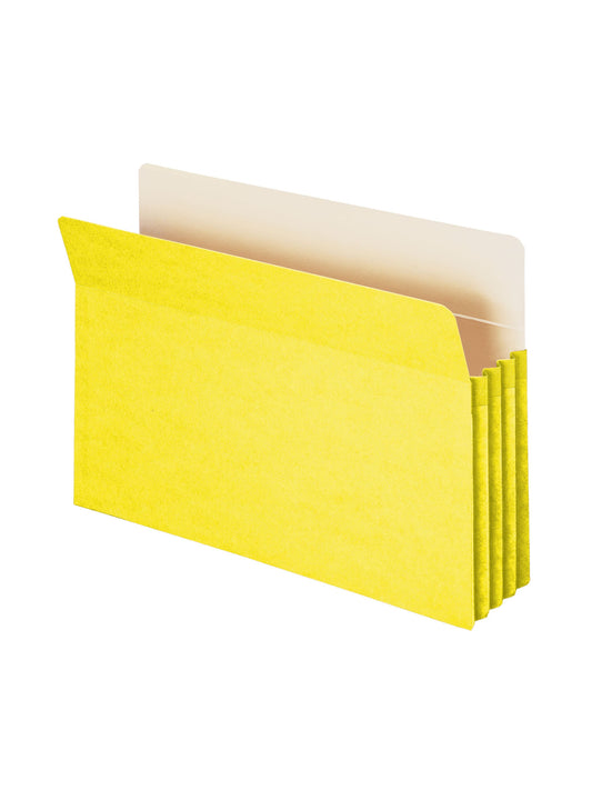 File Pockets, 3-1/2 inch Expansion, Straight-Cut Tab, Yellow Color, Legal Size, Set of 25, 30086486742338