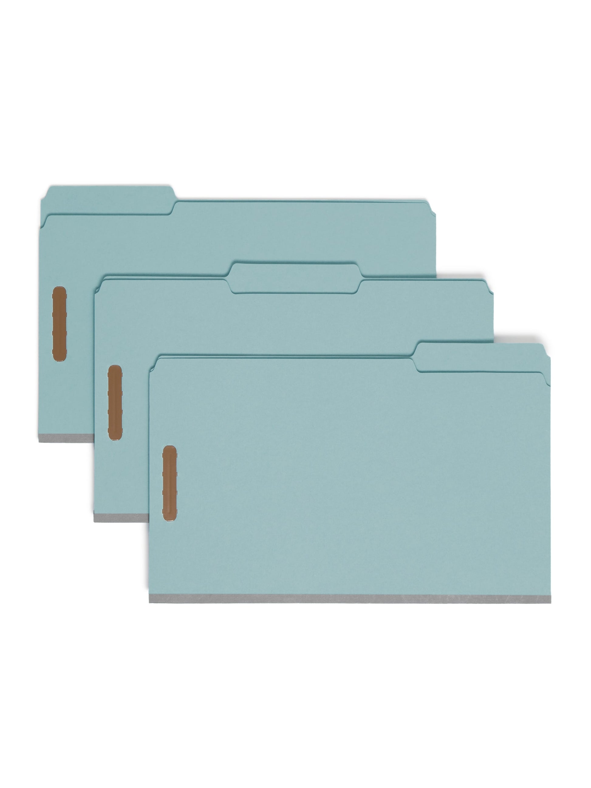 Pressboard Fastener File Folders, 1 inch Expansion, Blue Color, Legal Size, 